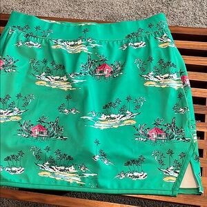 Crown & Ivy Green Tropical Knit Skort Medium